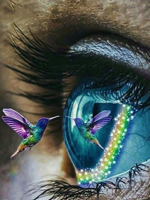 Blued Eye And The Bird - All Diamond Painting Art