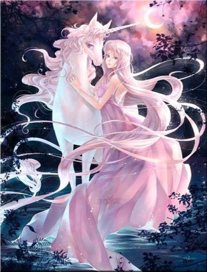 Unicorn Princess - Diamond Painting - All Diamond Painting Art